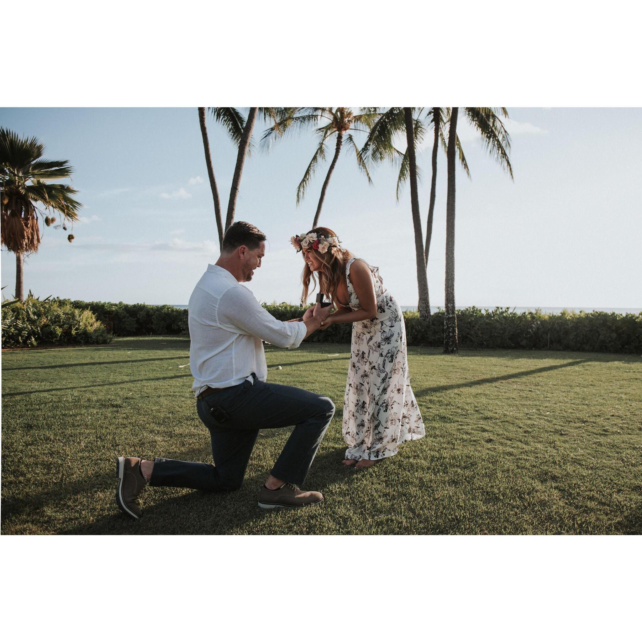 He popped the question