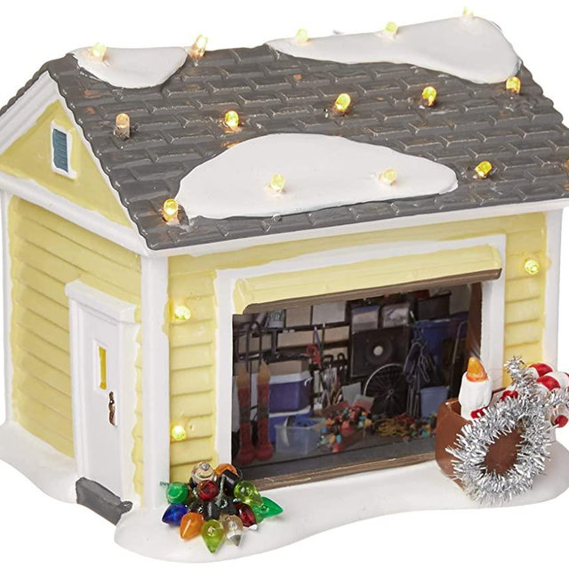 Department 56 4056686 Snow Village Christmas Vacation the Griswold Holiday Garage Lit Building, Multicolor