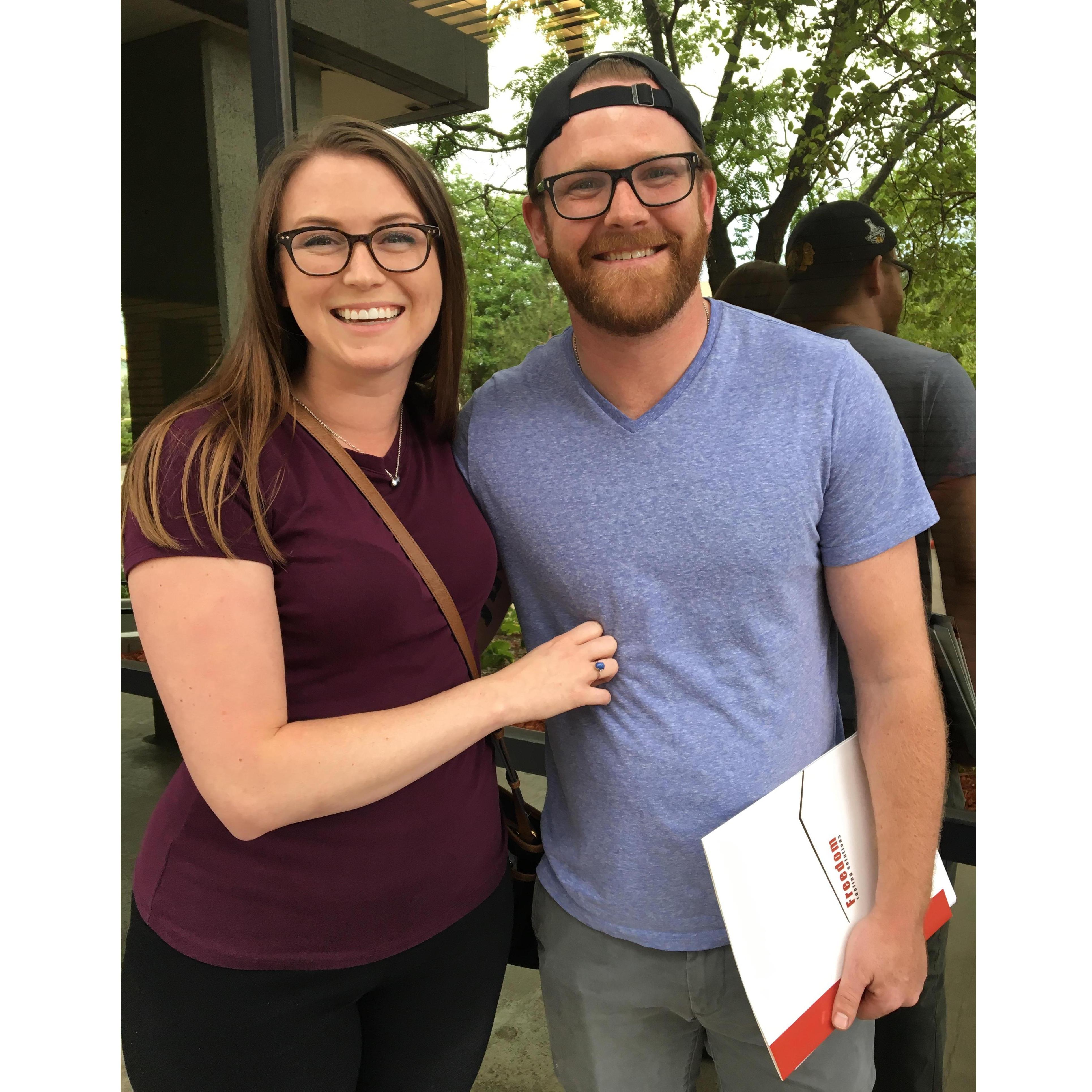 After becoming official homeowners! 2017