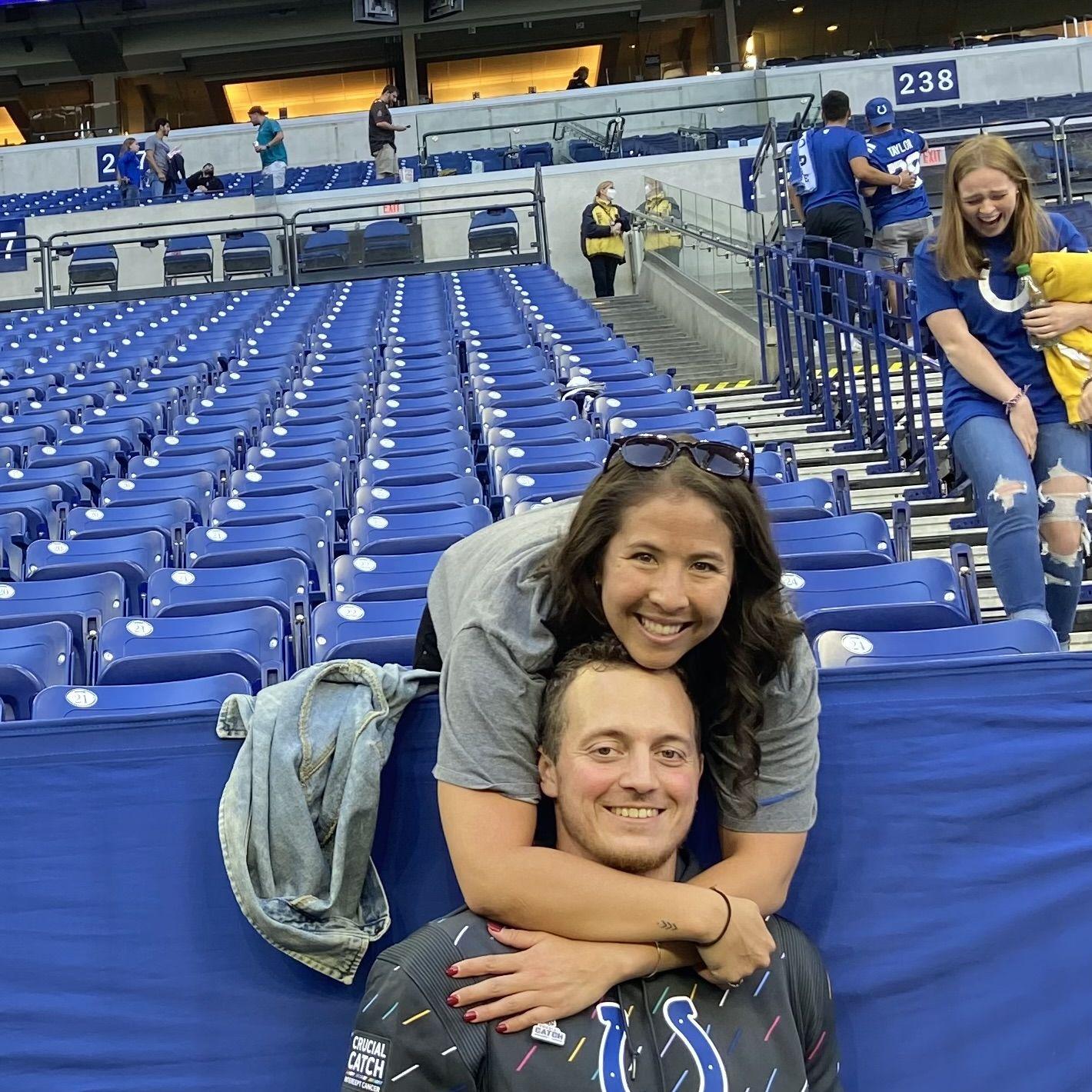 Krista's first Colts game at Lucas Oil.