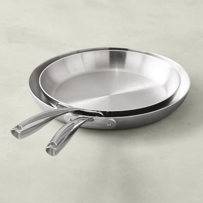 Williams Sonoma Stainless-Steel French Skillets, Set of 2, 10 1/4" & 12"