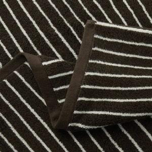Luxe Washcloths in Espresso Coconut Stripe