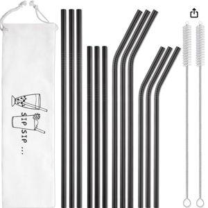Stainless Steel Straw Set, set of 12