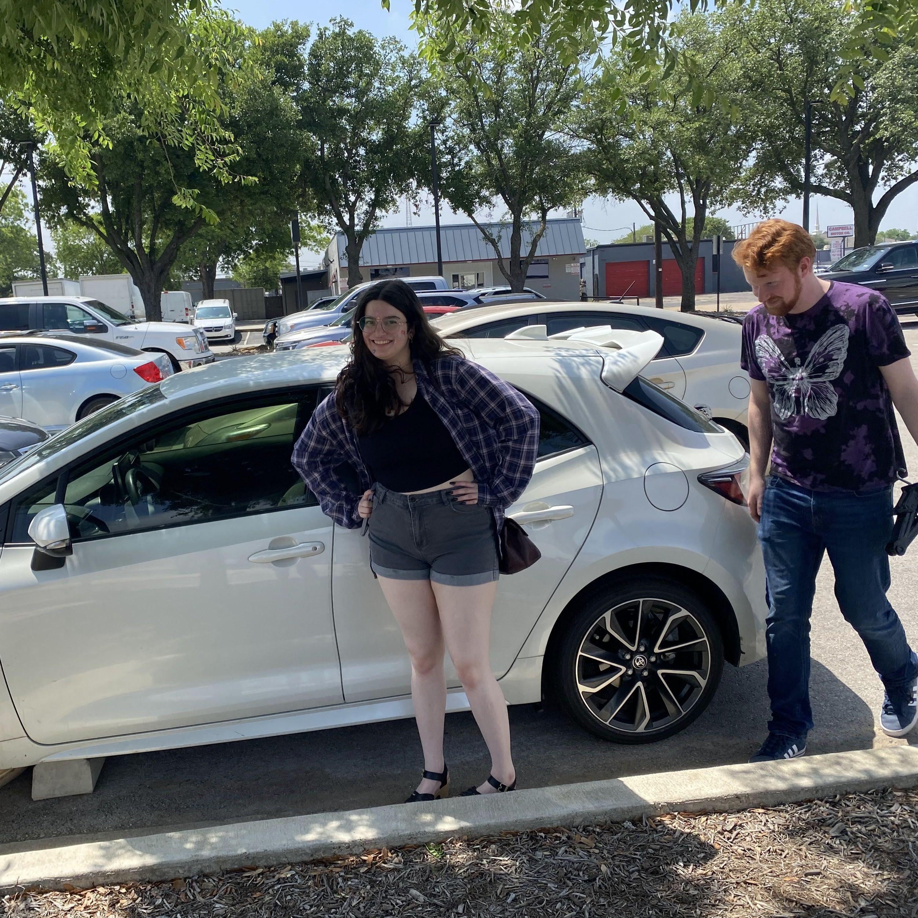 Helping Sheridan after she got her car stuck on her birthday - May 2023