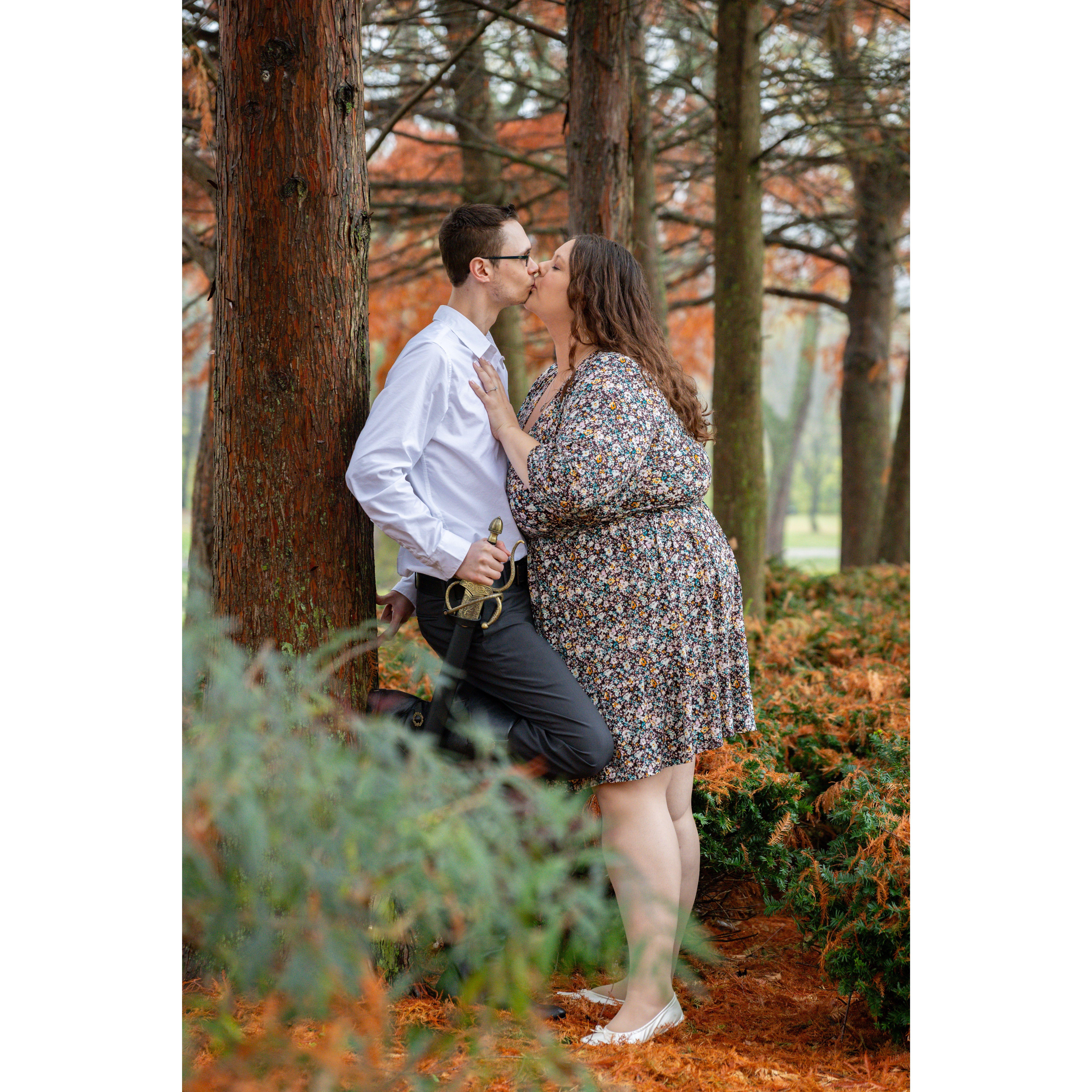 Kiss in the forest
