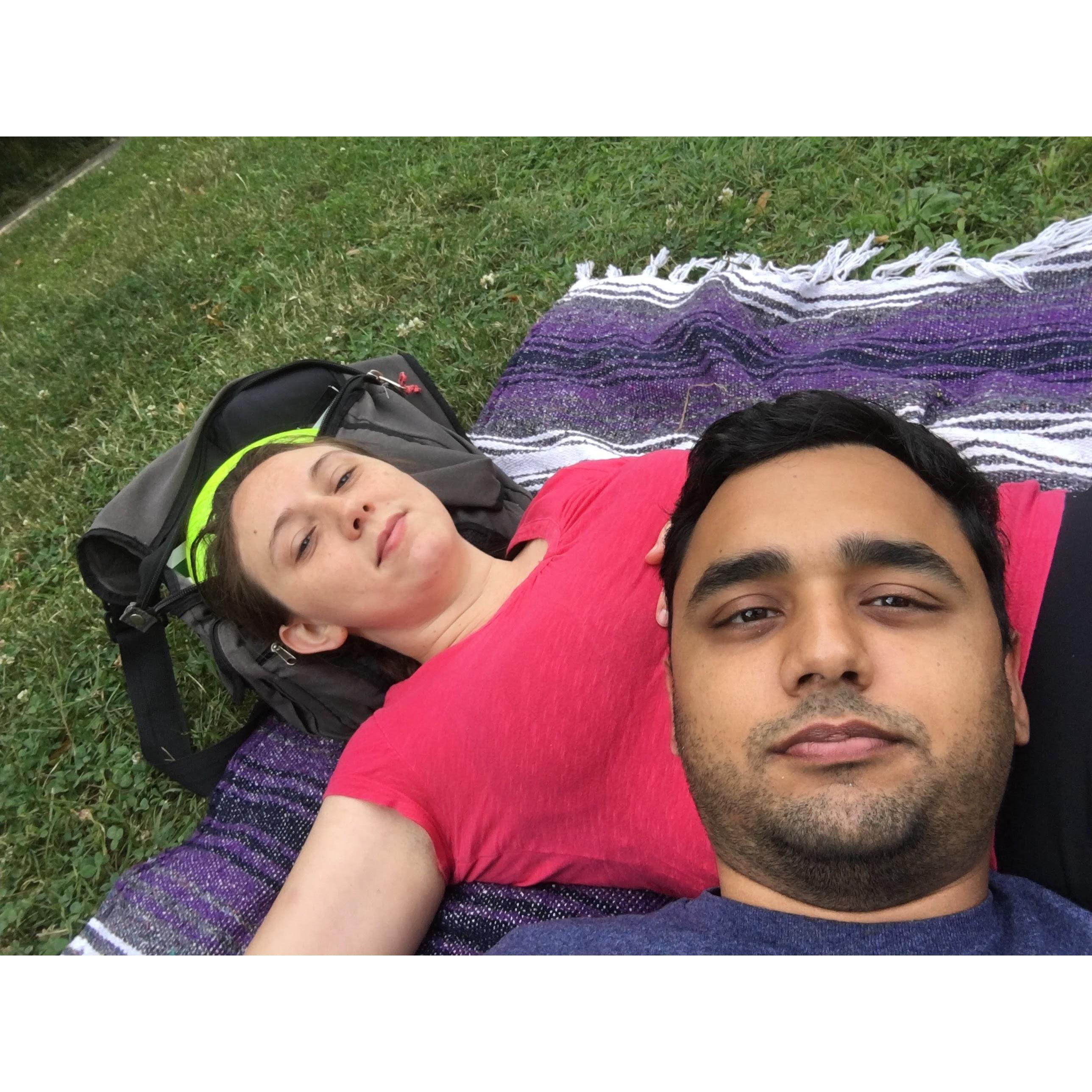 hanging in Prospect Park