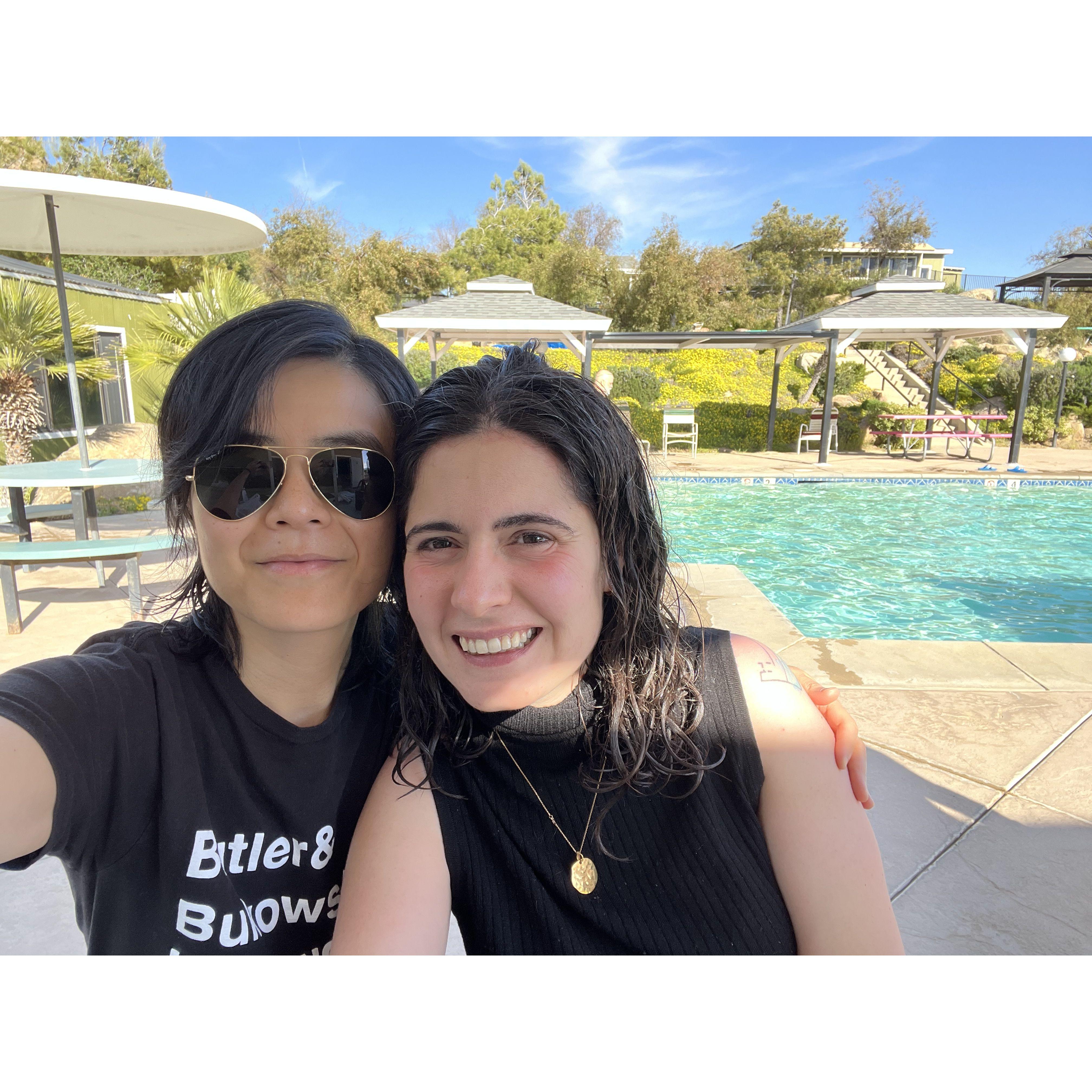 Visiting a dessert hot spring and spa!