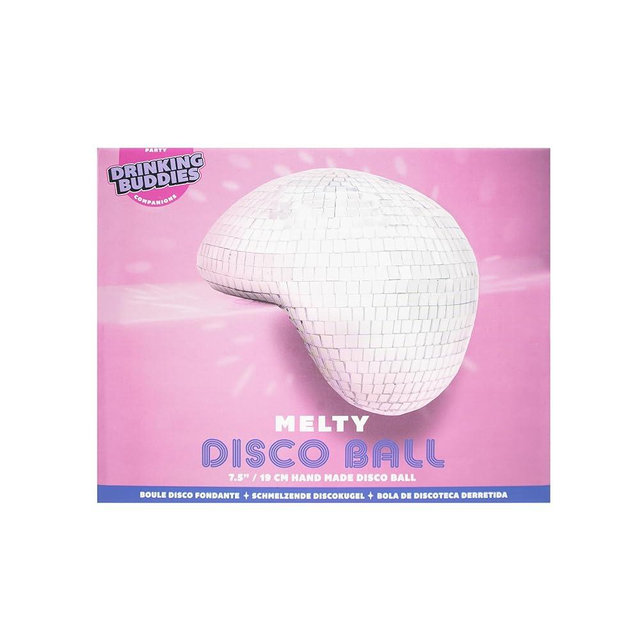 NPW Melted Disco Ball Decor, 7.5" Mirror Ball Home Decor, Melted Disco Ball Aesthetic Home Decor Shelf Decor, Maximalist Decor Last Disco Bachelorette Party Gifts for Her