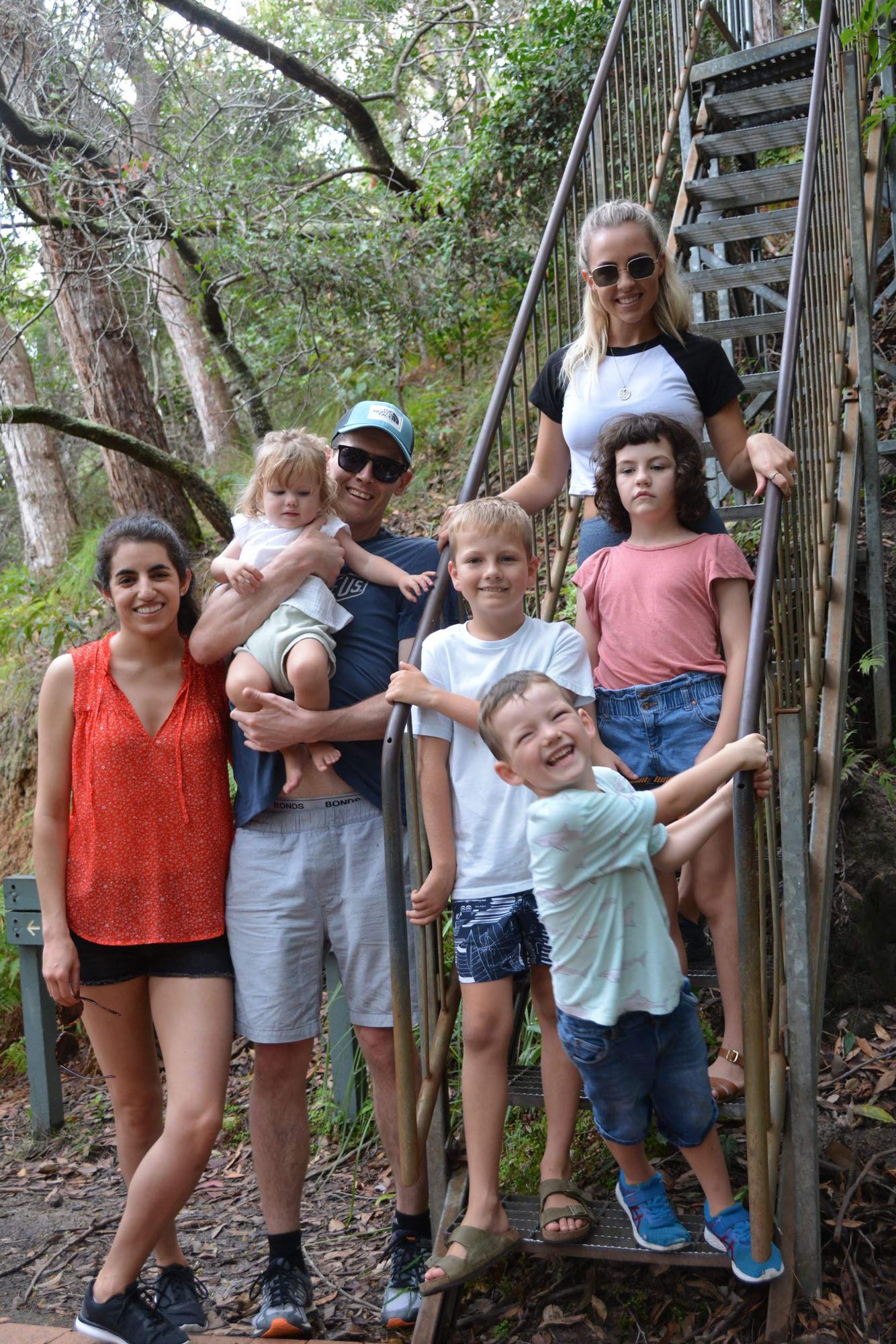 Shoal Bay, AU. March 2020.
On a hike with Jared’s niblings, Violet, Hugh, Molly, and Frankie, and sister in law Ellie