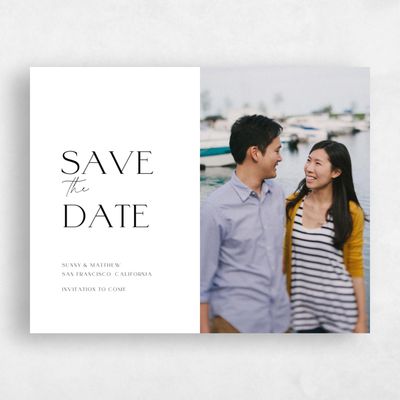 White Wedding Save the Date - Blonshine Photo