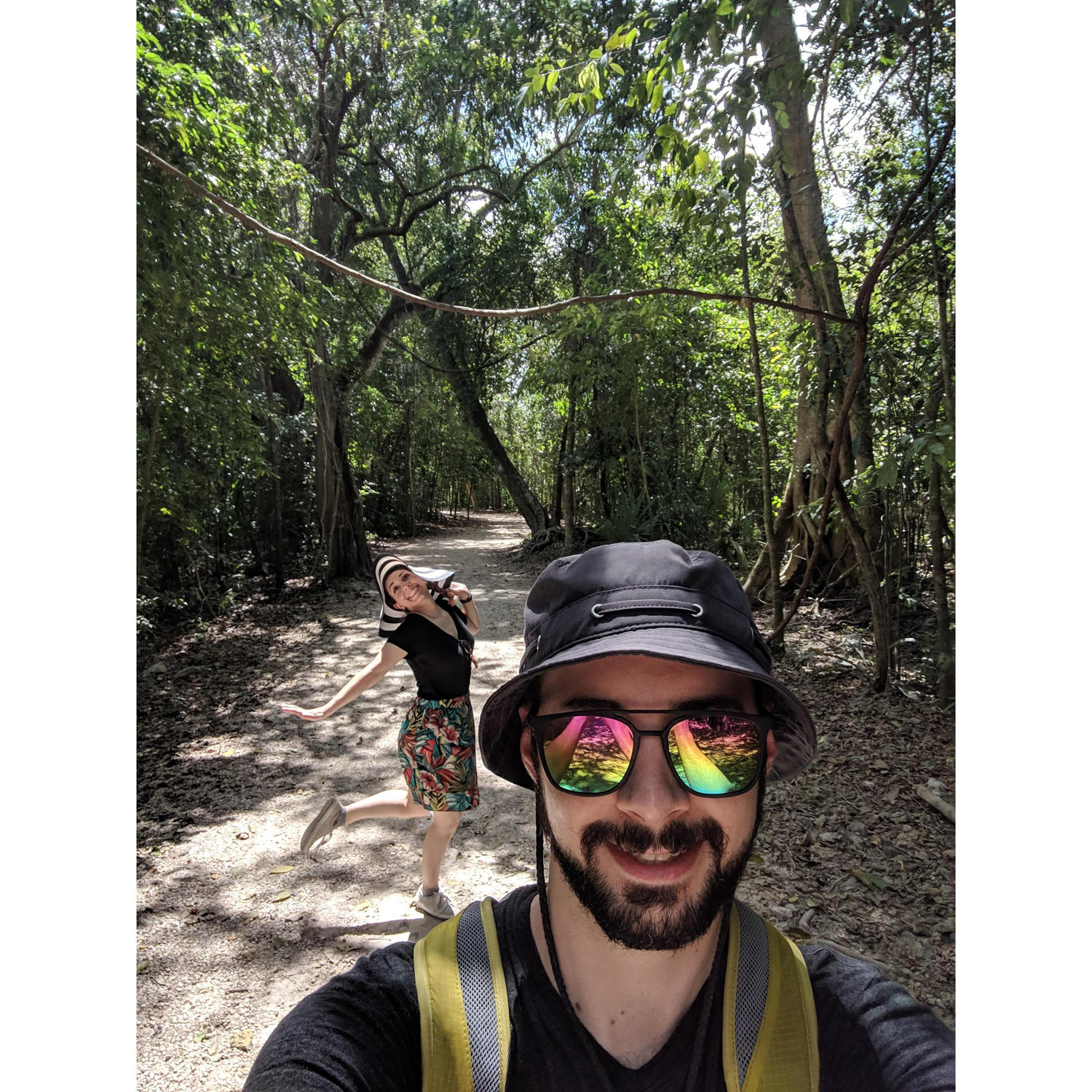 Walking around Mayan Ruins at Coba, Mexico