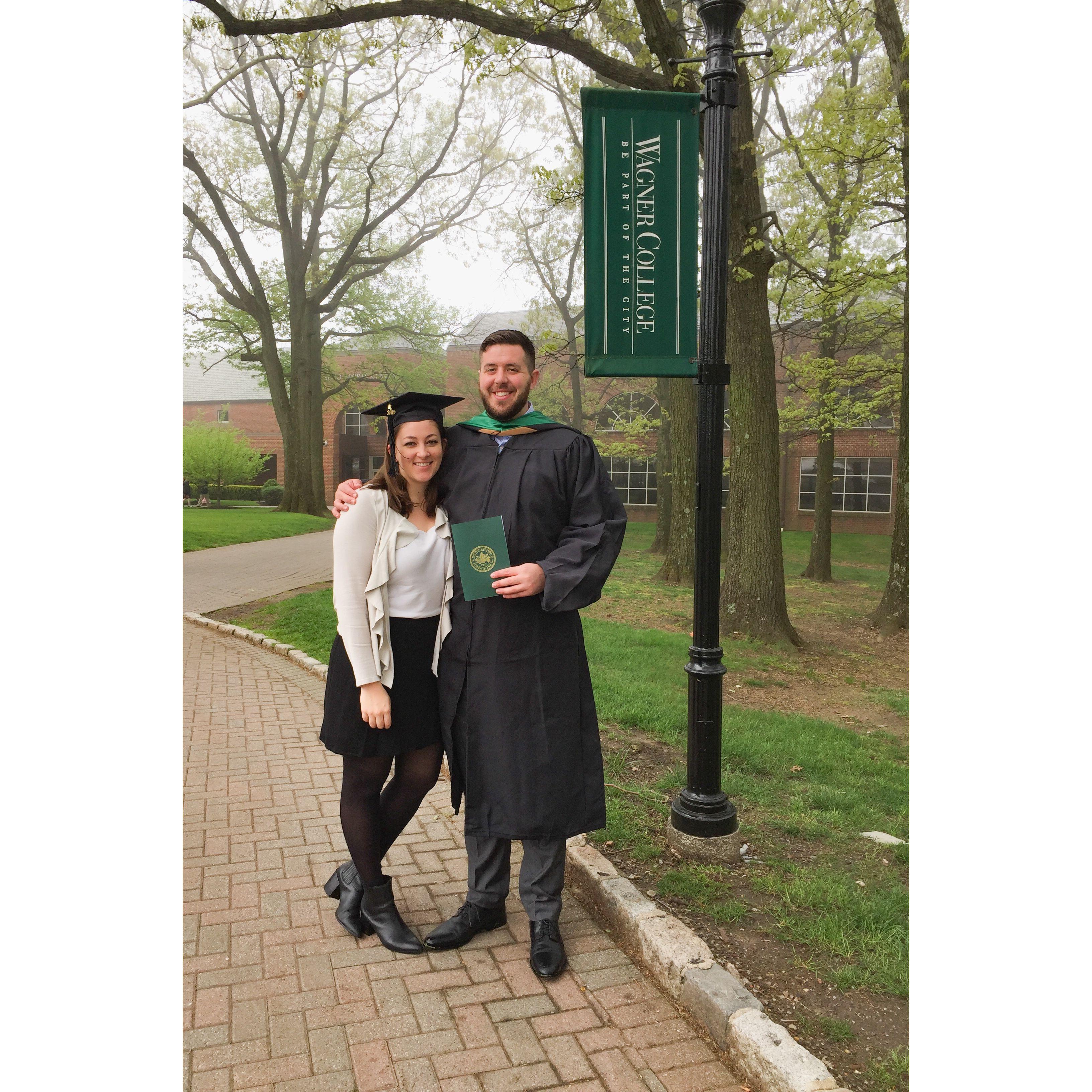 The day of Bennett's MBA graduation. May, 2019.