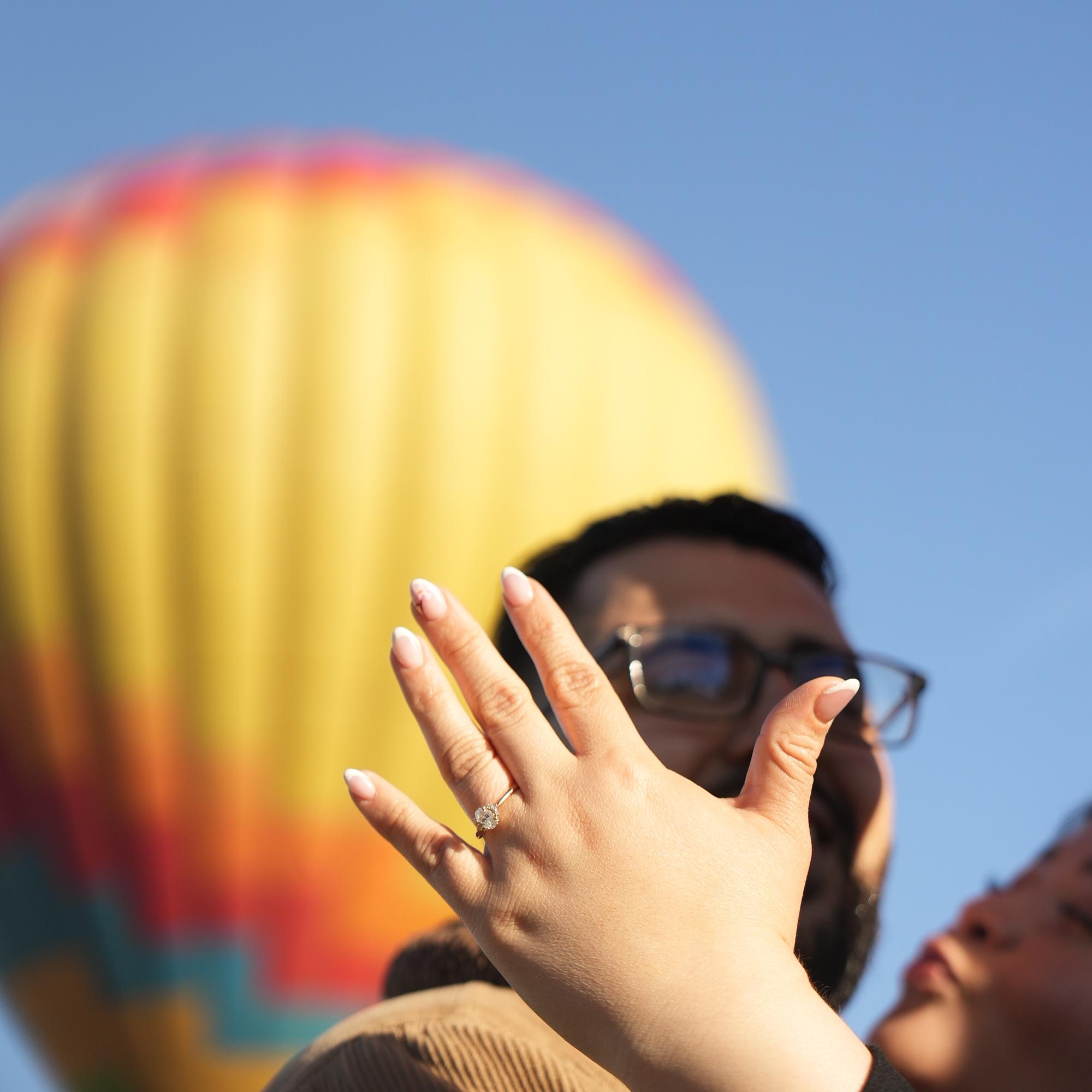 Engaged in Hot Air Balloon 💕