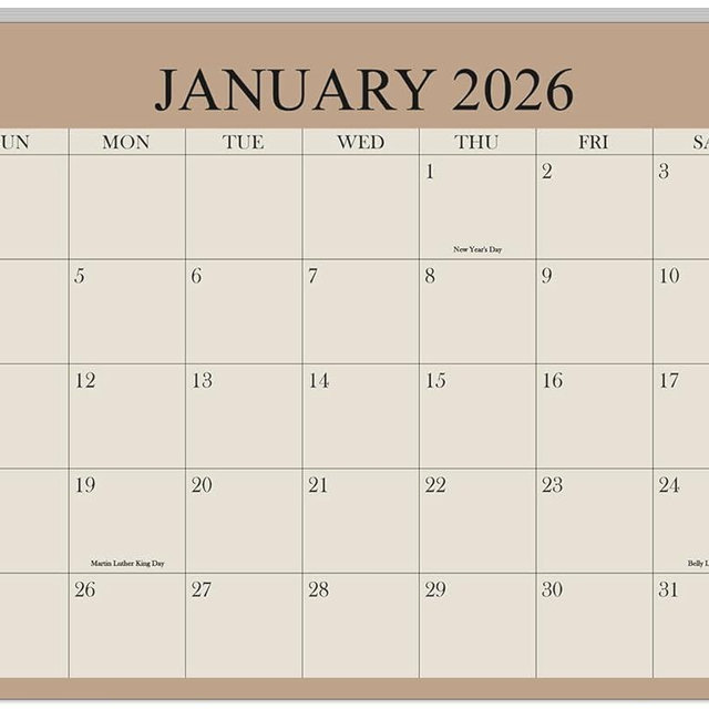 2026 Magnetic Fridge Calendar - January 2026 Until June 2027 - The Perfect Monthly Refrigerator Calendar With Minimal Designs for Organizing, 8.5" x 11", Beige