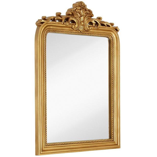 Hamilton Hills Top Gold Baroque Wall Mirror | (24 x 36)
