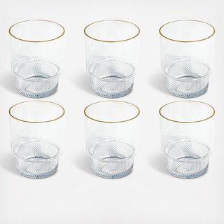 Stax Optic Twist Acrylic Double Old Fashioned Glass, Set of 6