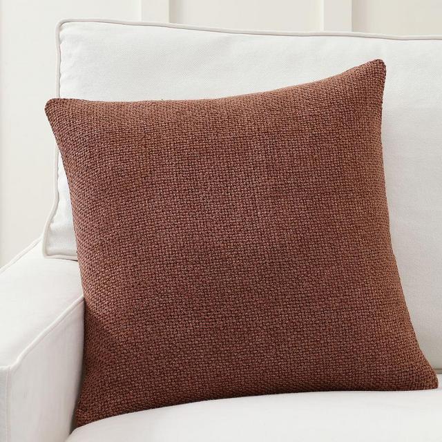 Faye Linen Textured Pillow Cover, 20 x 20", Clay