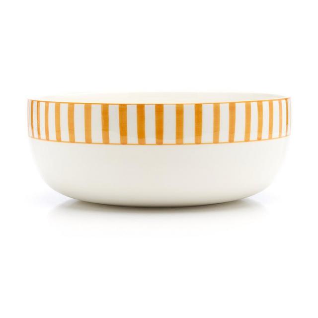 Moda Domus Large Striped Ceramic Serving Bowl