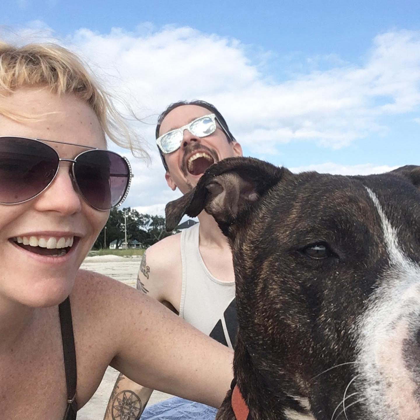 Fefe's first trip to the gulf! 