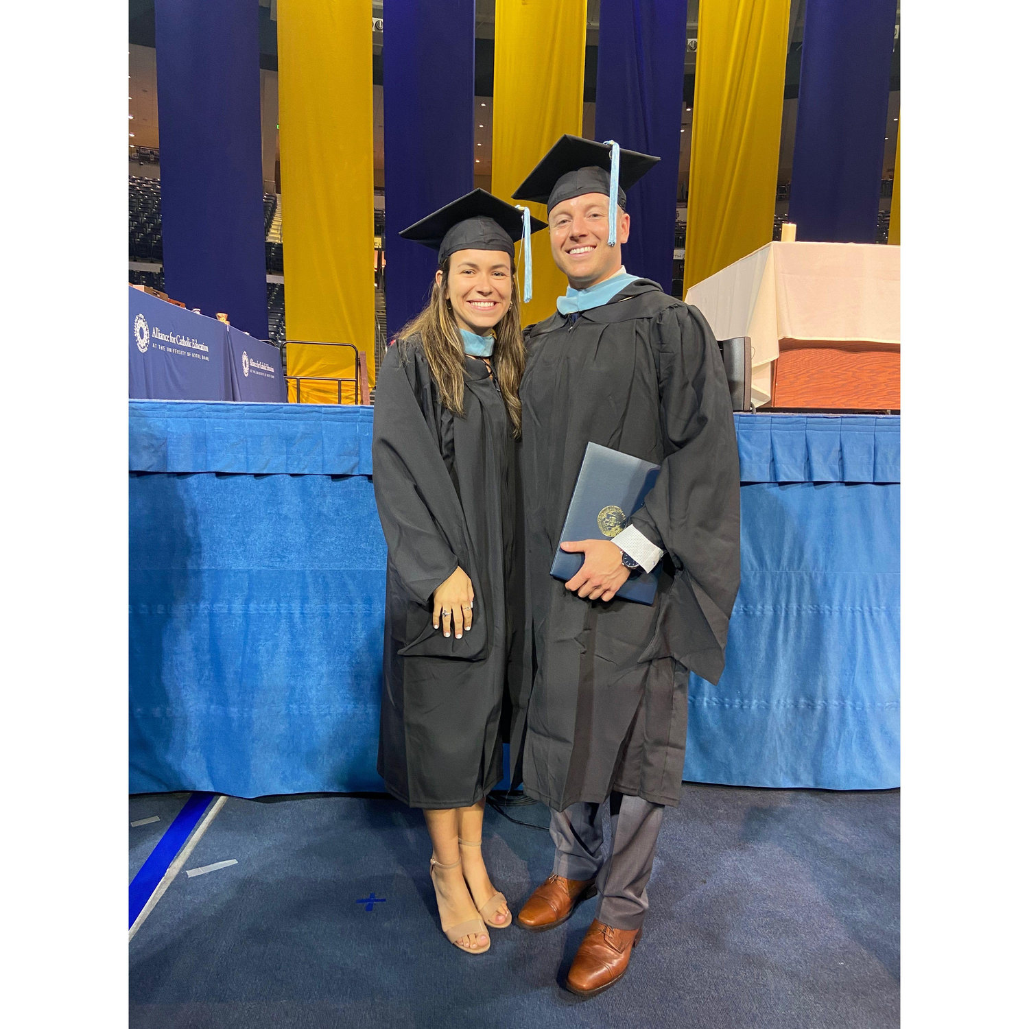 Masters! Woohoo! We moved to South Bend after graduating from ACE to continue teaching in the community we loved.