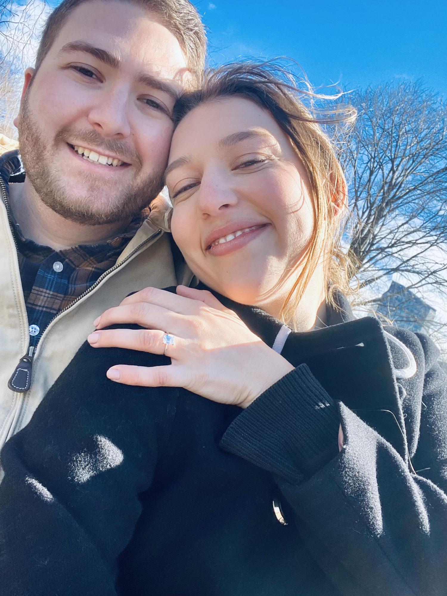 Moments after he proposed in Boston on our February Trip- 2/18/22