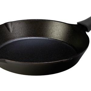 Lodge Seasoned Cast Iron Skillet with Hot Handle Holder - 12” Cast Iron Frying Pan with Silicone Hot Handle Holder (BLACK)