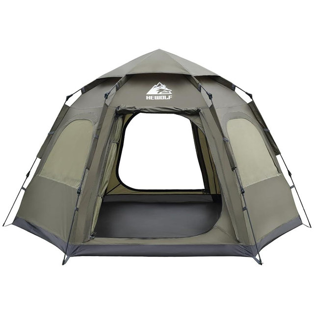 2/3/4 Person Camping Pop Up Tent Waterproof 60 Second Easy Quick Setup 4 Season Dome Tent Reactive Outdoor Tent 3 Second Tent Instant Tent Hexagonal Design for Family Camping Tent
