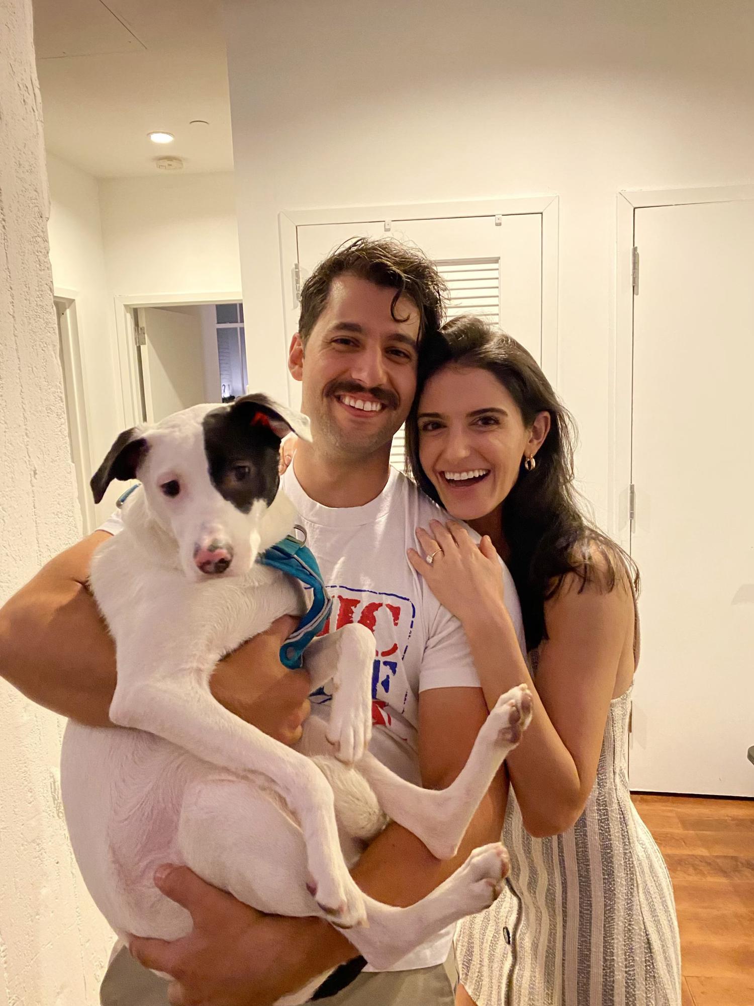 Celebrating our Engagement with our best gal, Moo!