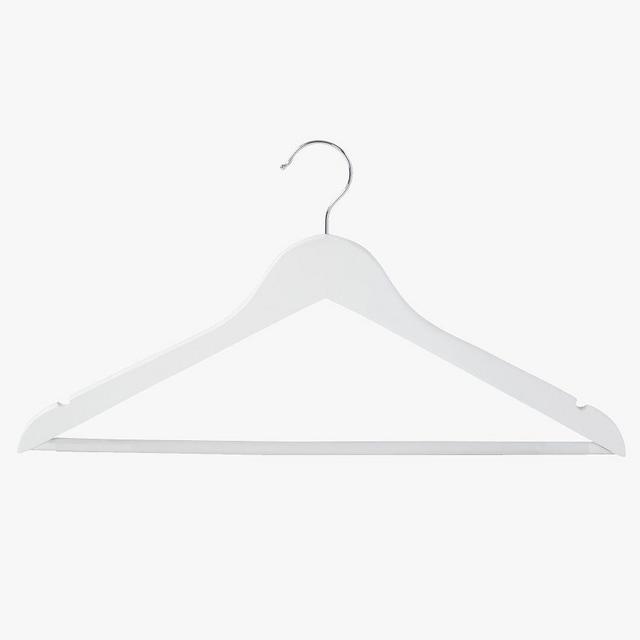 White Wooden Hangers, Set Of 24