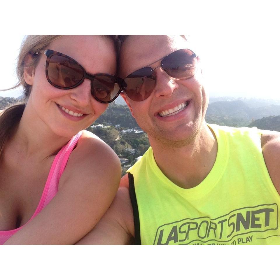 Hiking to the Griffith Park Observatory.