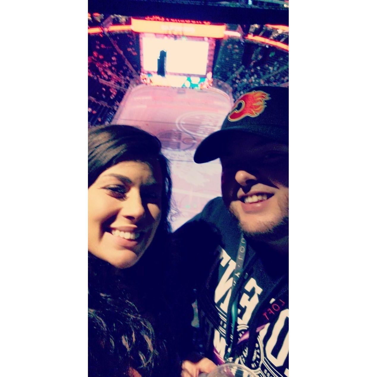 Adam taking me to my very first NHL Game