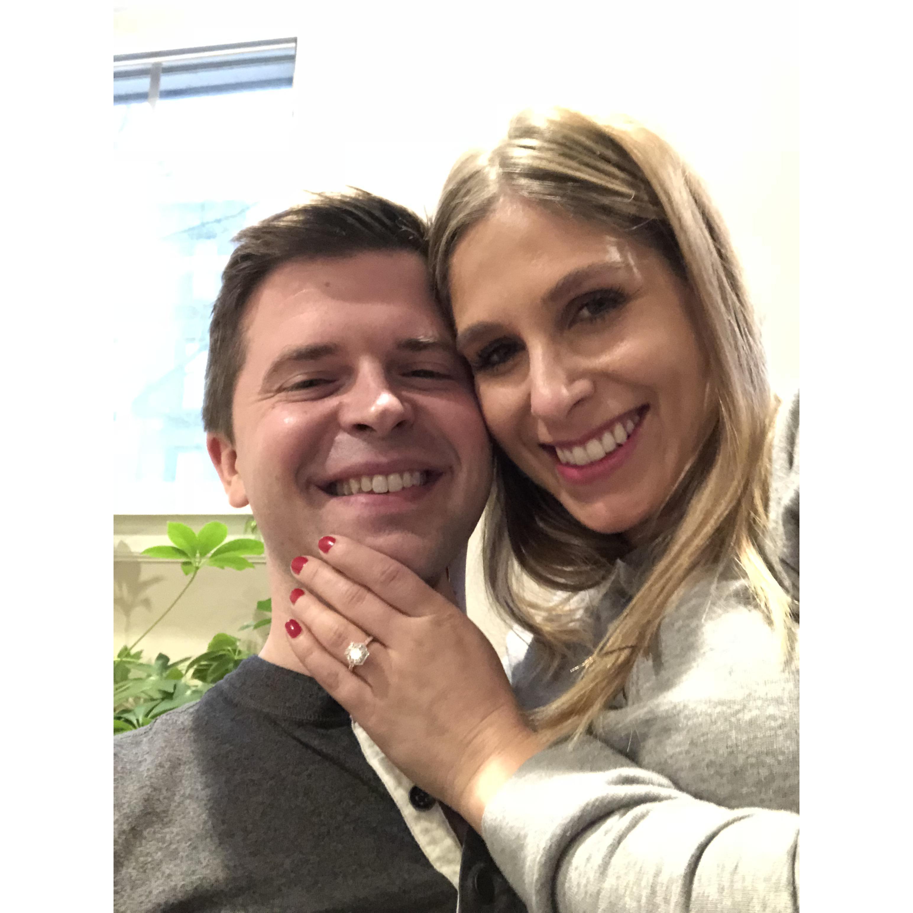 The night we got engaged!