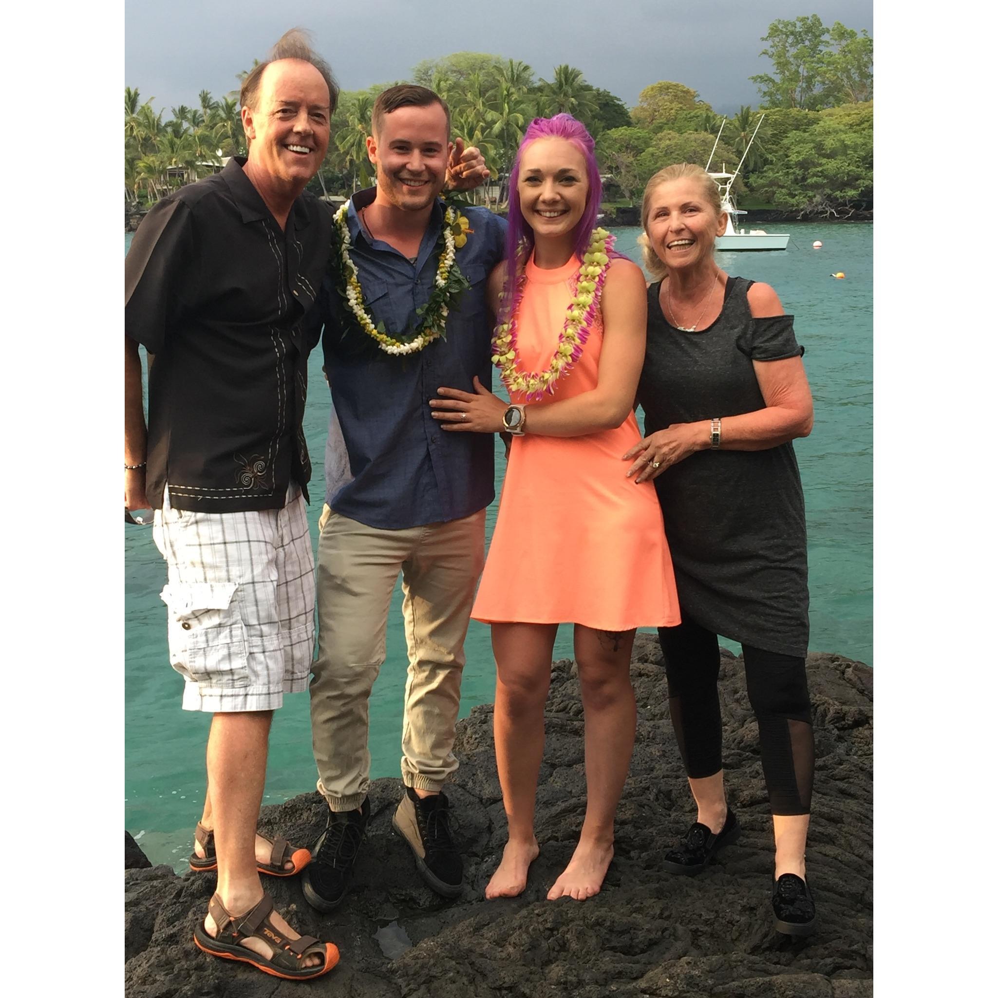 Right after the amazing proposal in Kona, Hawaii with Uncle Bob & Aunt Cheryl
