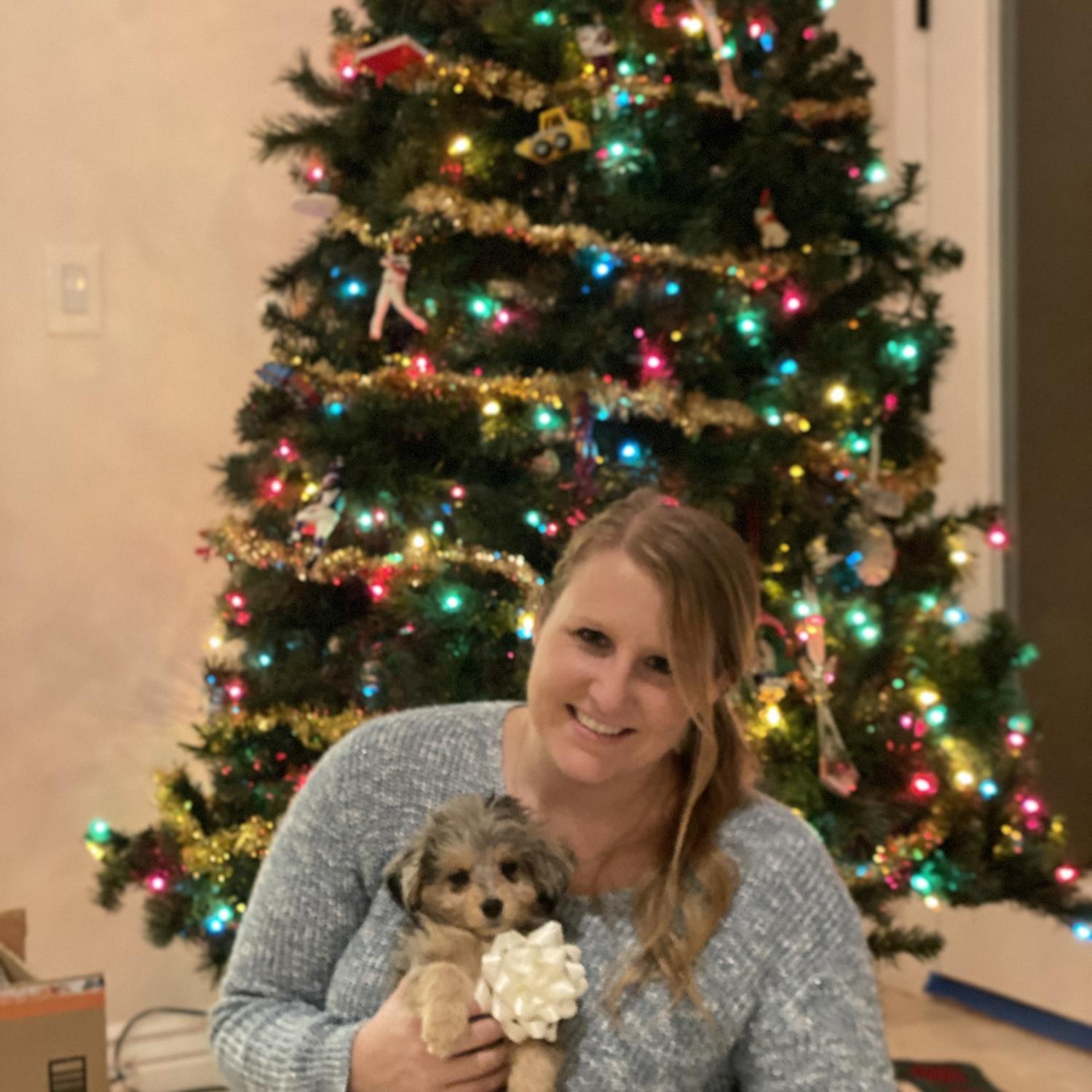 Luna's First Christmas - She is about 10 weeks old