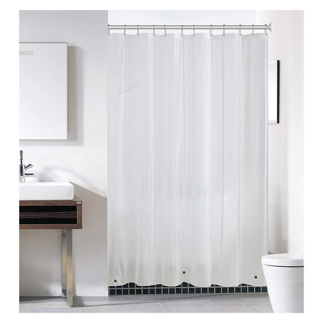 Kate Aurora Hotel Collection Heavy Duty Odor Free Shower Liner -72 in. W x 78 in. L - Clear