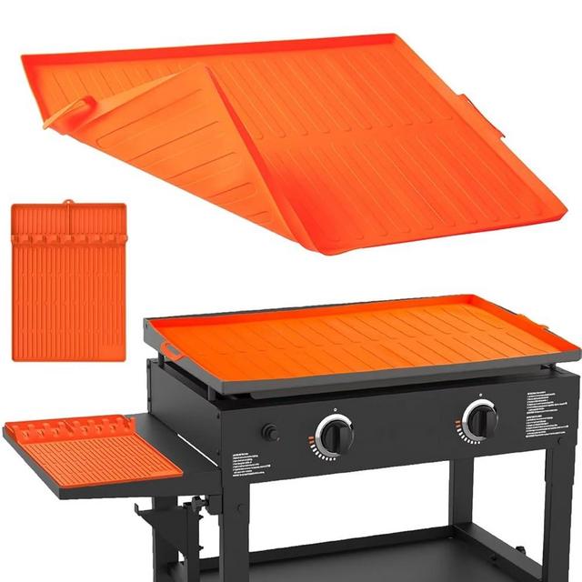 Upgraded 36 Inch Silicone Griddle Cover for Blackstone, Include 16 Inch Silicone Spatula Mat, Premium Heavy Duty Food Grade Reusable Grill Mat, Blackstone Protective Cover Kit