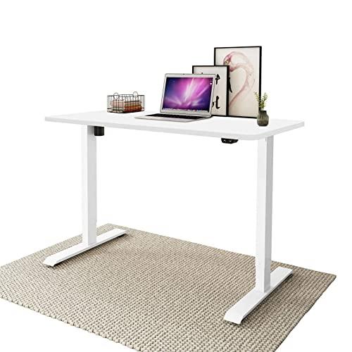 FLEXISPOT 48INCH Electric Height Adjustable Desk Home Office Table Sit Stand Up Desk (48x30, White Standing Desk)