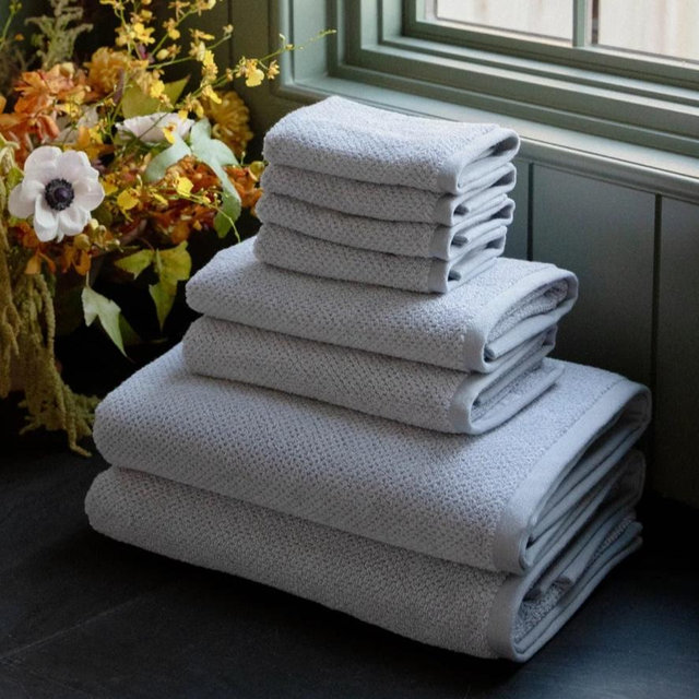 Nantucket Bath Towel Set in Harbored Mist