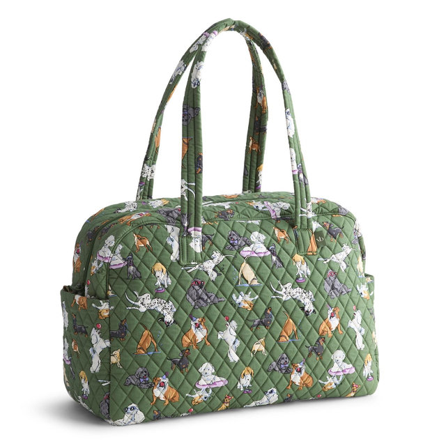Vera Bradley Women's Outlet Cotton Weekender Travel Bag Dog Park