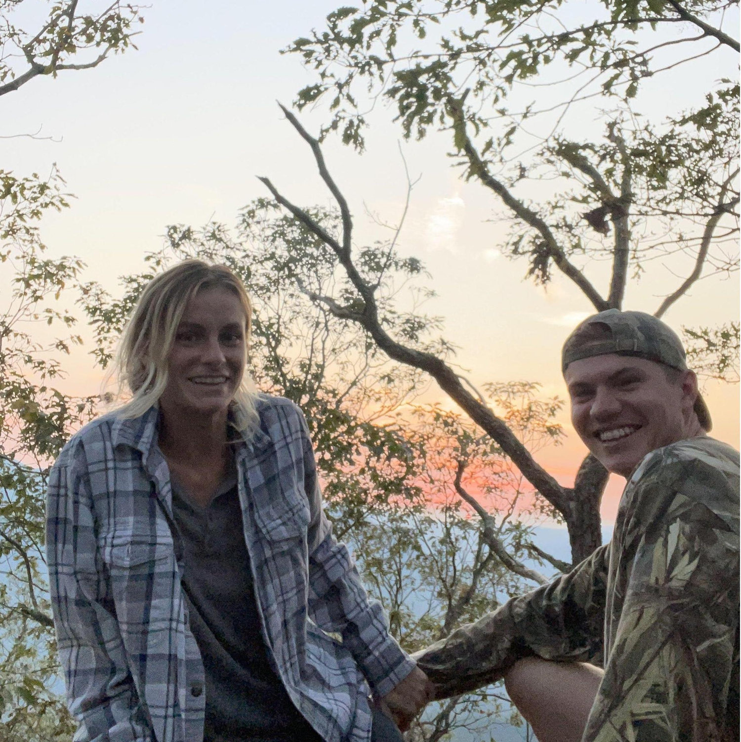 On our first camping trip together, there was a mass emergence of stick bugs at this particular mountain in VA. You can see them here if you look closely (but they look remarkably like sticks)