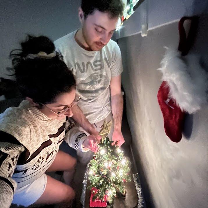 Our first Christmas together in our apartment!