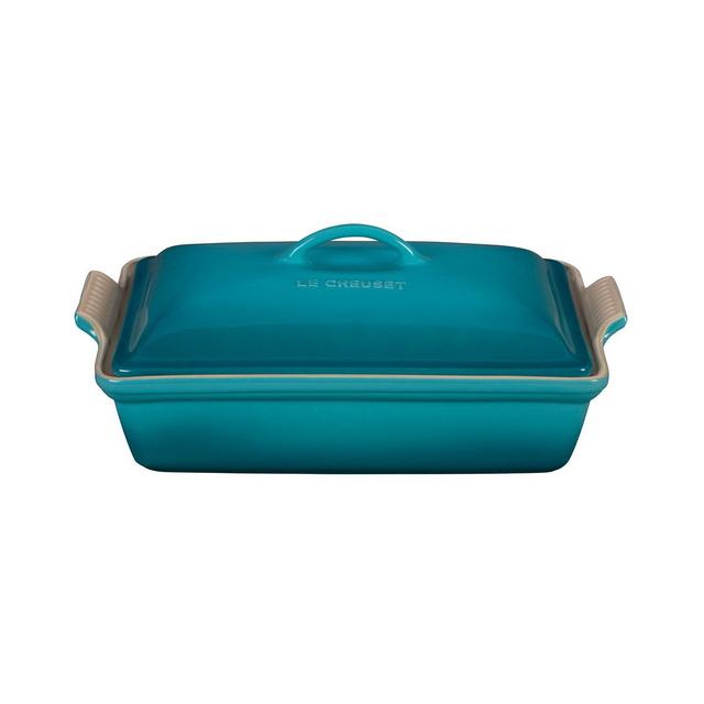 Le Creuset Caribbean Heritage Stoneware 12" x 9" Covered Rectangular Baking Dish