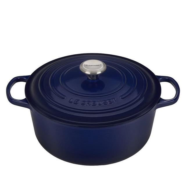 Le Creuset Signature Enamelend Cast Iron Round Oven, 7 1/4-Qt., Indigo