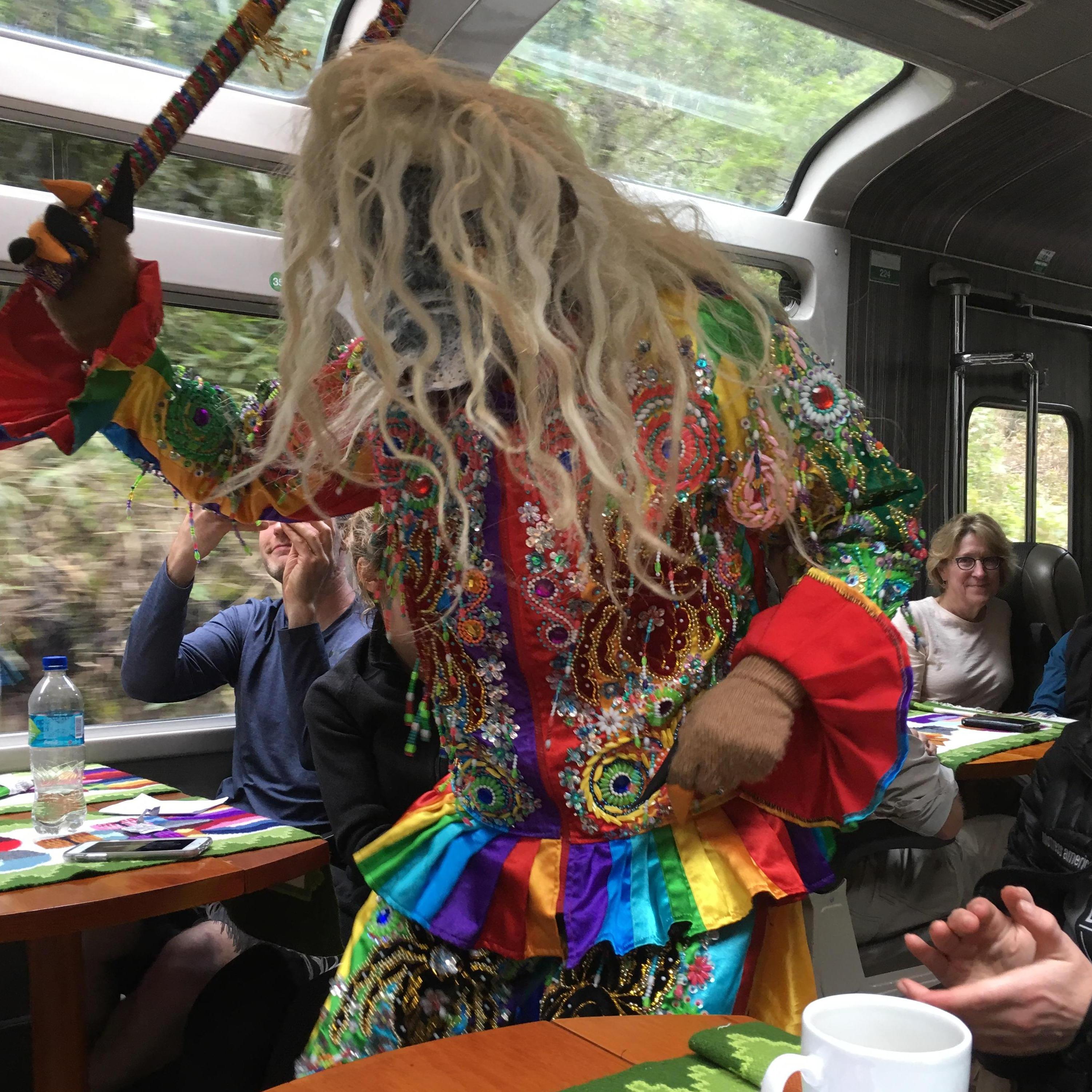 Train ride to Machu Picchu - with a show