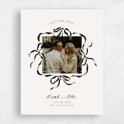 Light Oatmeal, Beige Wedding Save the Date - Quinn Photo