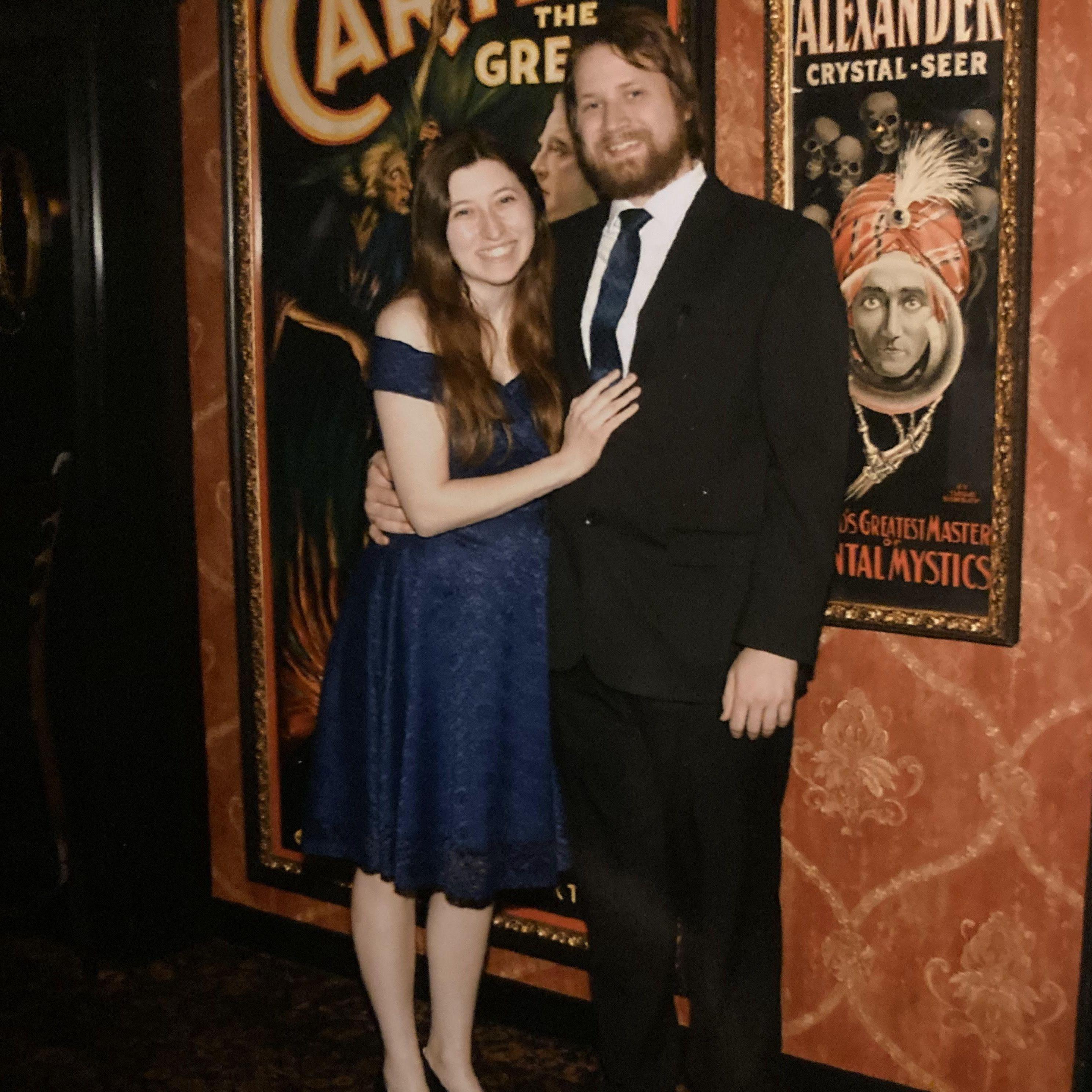 On our first trip together, we went to Nashville and ate at House of Cards, a restaurant complete with a player piano and a magic show!