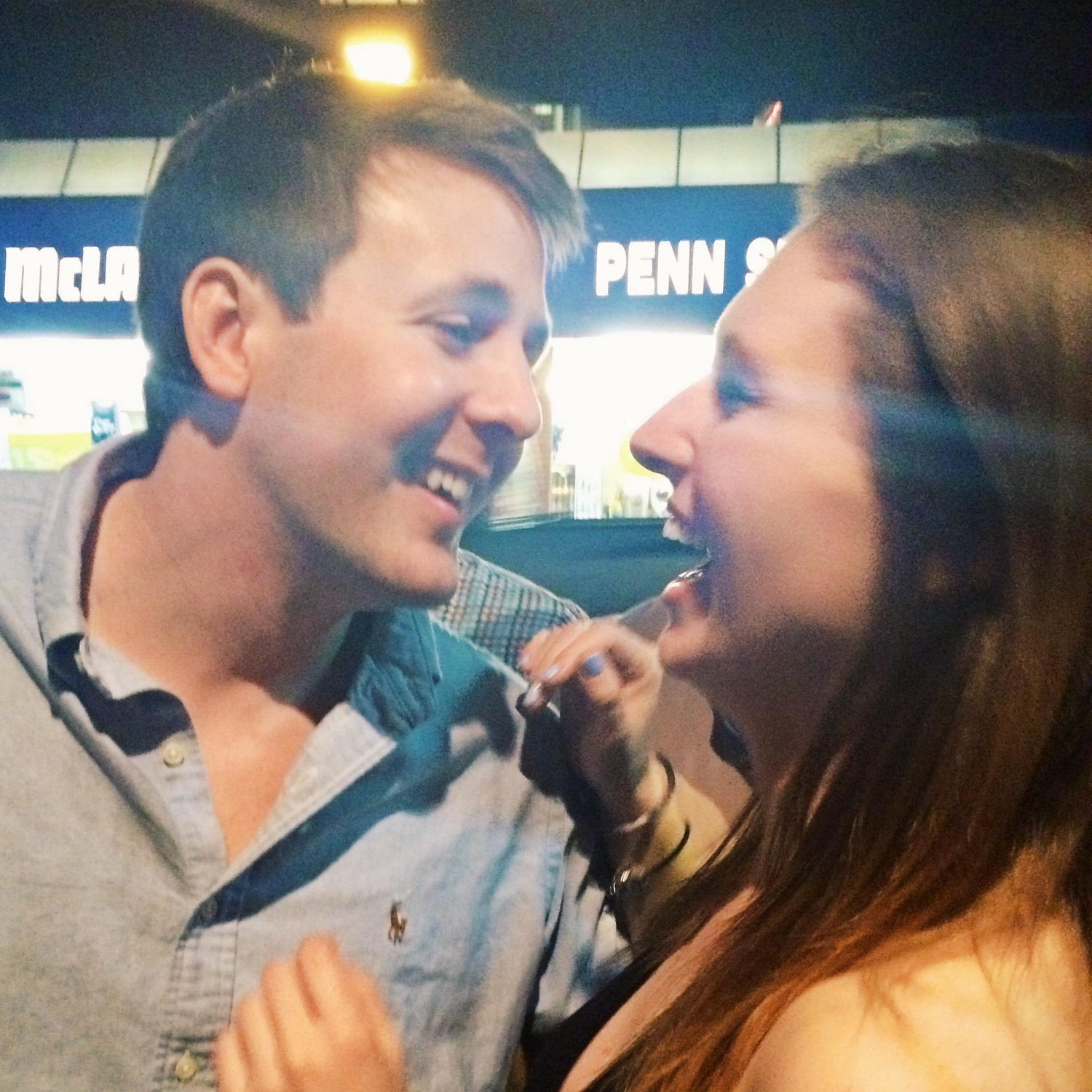 One of the first photos of the two of them from one of Kait's early visits to State College.