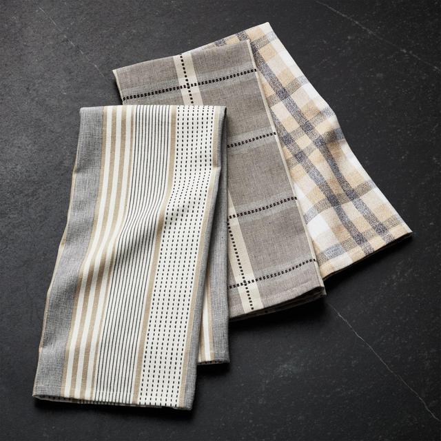 Myles Neutral Dish Towels, Set of 3