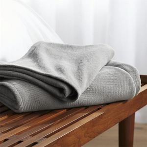 Siesta Dark Grey Blanket-Queen