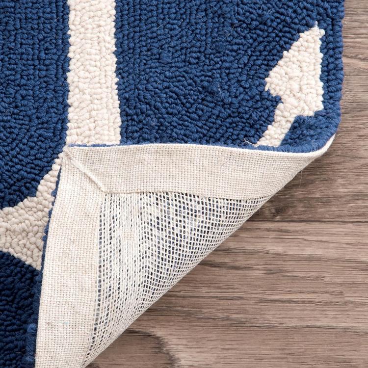 nuLOOM Despina Hand Hooked Indoor/Outdoor Runner Rug, 2' 6 x 6', Navy